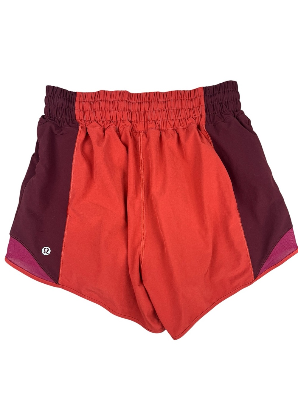 Lululemon Hotty Hot Short Women’s 4 Red Merlot Colorblock Athletic Running Lined - Picture 2 of 12